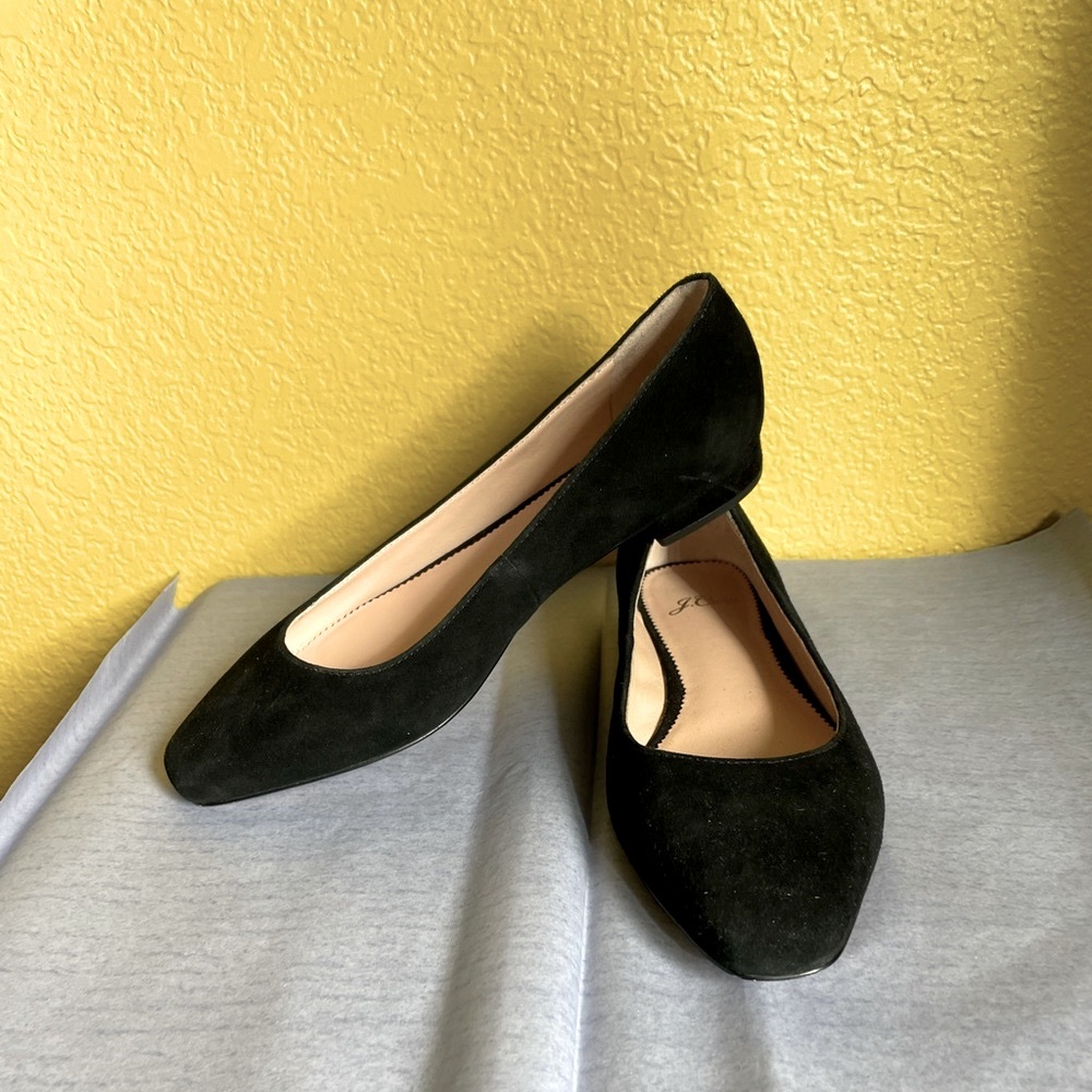 J. Crew Sally Square Toe Low Heel Flats